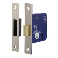 3 Lever Deadlock - Satin Nickel 78mm